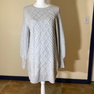 NWT American Eagle Heather Grey CableSweater Dress